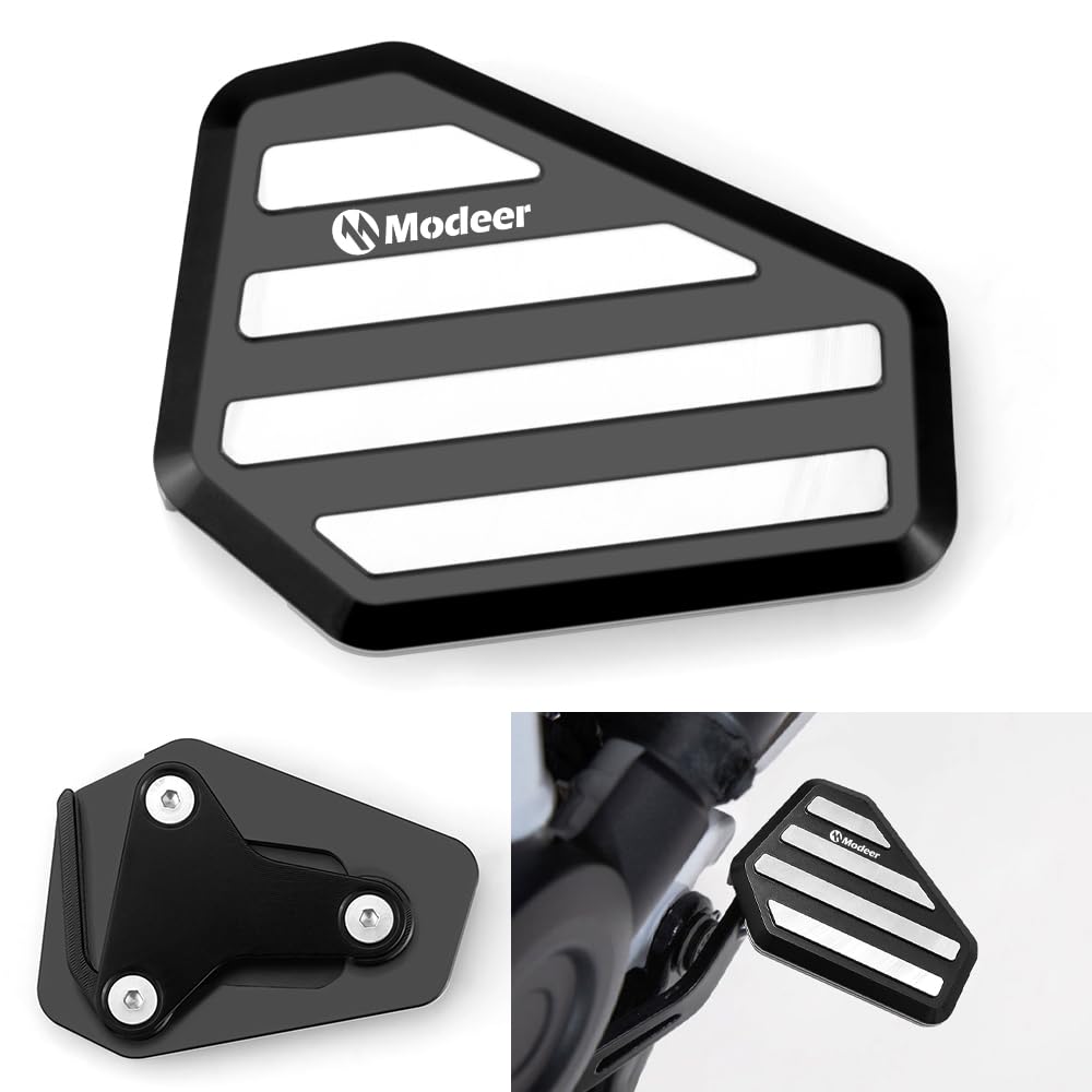 Modeer Kompatibel mit B.M.W S1000XR 2020 2021 2022 2023 2024+ Motorrad CNC Hinterer Fußbremshebel Pedal Vergrößern Extension Pad Extender s 1000 xr Zubehör (Schwarz-2) von Modeer