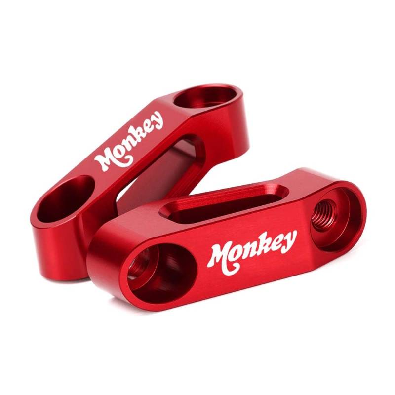 Modeer Kompatibel mit H.onda Monkey 125 / Z125 Jedes Jahr Motorrad Rückspiegel Riser Extender monkey125 Zubehör (Rot) von Modeer