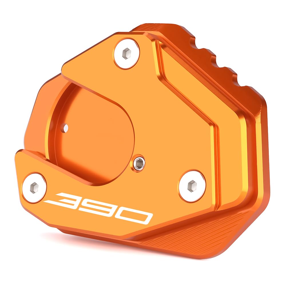 Modeer Kompatibel mit K.T.M Duke 390 2011~2023 Motorrad CNC seitenständer Fußseiten Verlängerungspolster 390 duke duke390 Zubehör (Orange) von Modeer