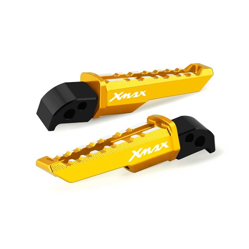 Modeer Motorrad Fußrasten hinten, Soziusauflagepedal Für XMAX 125 2010-2021 | XMAX 250 2010-2016 | XMAX 300 2017-2021 | XMAX 400 2013-2021 x max 125/250/300/400 Zubehör (gold) von Modeer