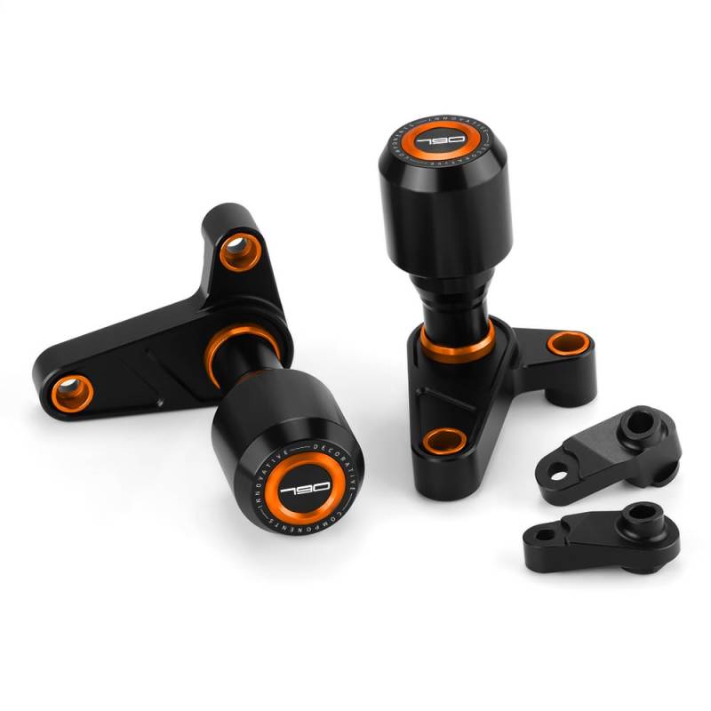 Modeer Motorrad Sturzpads Kompatibel mit K.T.M DUKE 790 / DUKE 890 2018-2023 Rahmen Slider Sturzschutz 790 duke duke790 zubehör (790-orange) von Modeer