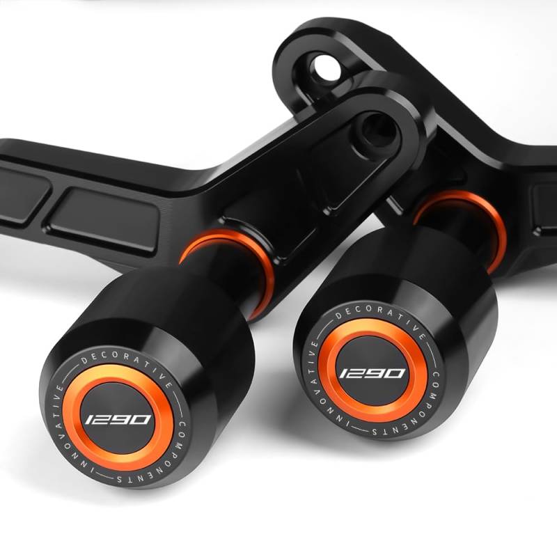 Modeer für K.T.M 1290 Super Duke R/RR 2020 2021 2022 2023 Motorrad Sturzpads Antikollisions-Fallschutz rahmen Slider Crashpads 1290 super duke Zubehör (orange) von Modeer