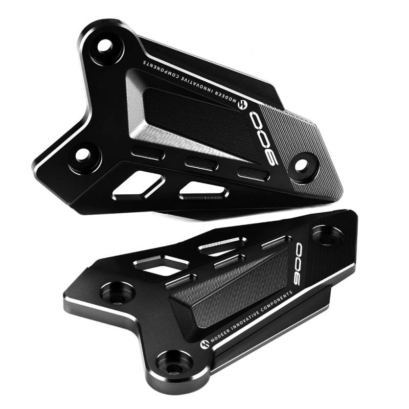 Modeer für Kawasaki Z 900 2018-2023 Z900SE 2022-2023 Motorrad CNC Fußstütze Front Pedal Wing Bracket Protector Fußrasten-Fersenplatten Schutzabdeckung z900 se Zubehör (Schwarz) von Modeer