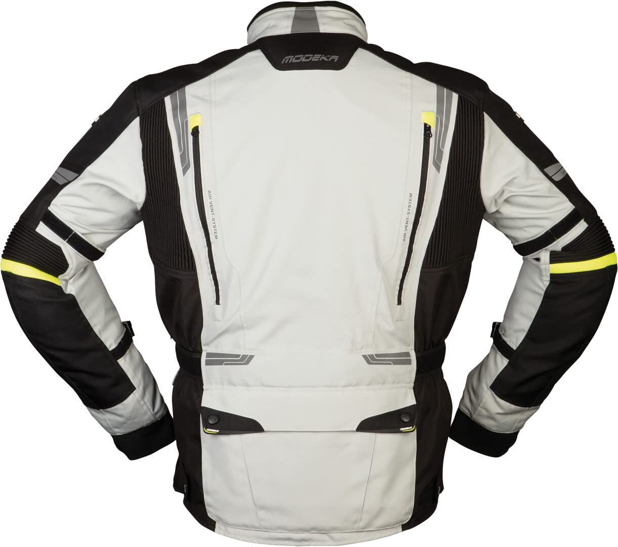 Modeka Aeris Motorrad Textiljacke (Light Grey/Black,XL) von Modeka