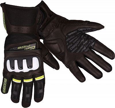 Modeka Air Ride, Handschuhe - Schwarz/Weiß/Neon-Gelb - 8 von Modeka