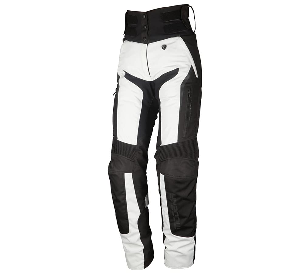 Modeka Elaya Damen Motorrad Textilhose, hellgrau/schwarz, 42 von Modeka