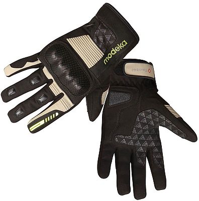 Modeka Fuego, Handschuhe - Schwarz/Beige - 11 von Modeka