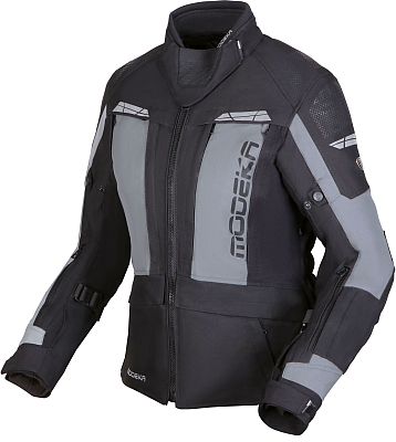 Modeka Hydron, Textiljacke wasserdicht Damen - Schwarz/Grau - 40 von Modeka