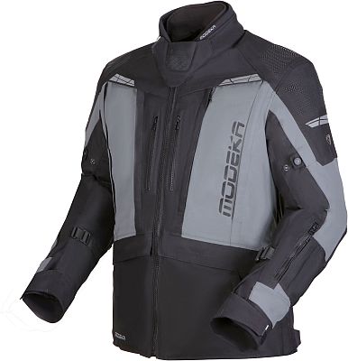 Modeka Hydron, Textiljacke wasserdicht - Schwarz/Grau - Kurz 3XL von Modeka