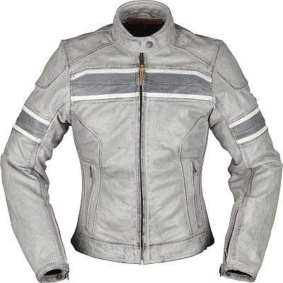 Modeka Iona, Lederjacke Damen - Hellgrau - 36 von Modeka