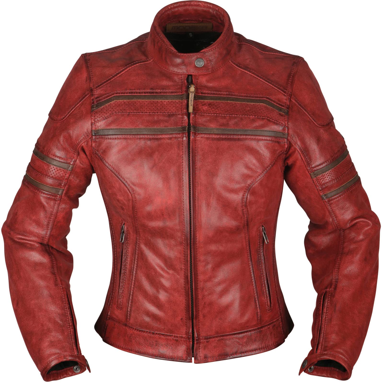 Modeka Iona Damen Motorrad Lederjacke, rot, 44 von Modeka