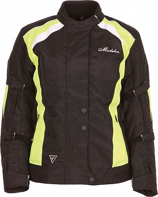 Modeka Janika, Textiljacke Damen - Schwarz/Neon-Gelb - 42 von Modeka