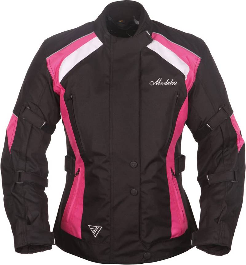 Modeka Janika Damen Motorrad Textiljacke (Black/Pink,42) von Modeka