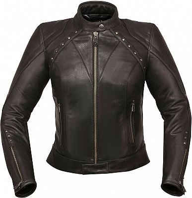 Modeka Jessy Gem, Lederjacke perforiert Damen - Schwarz - 44 von Modeka