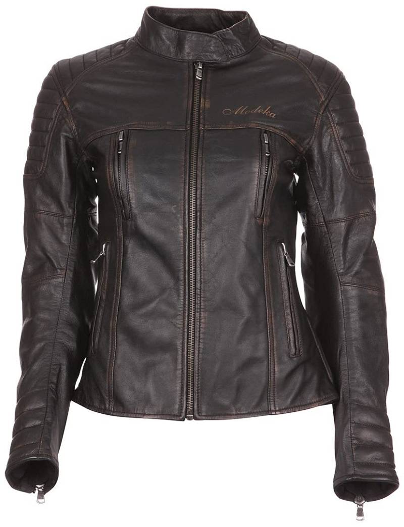 Modeka Kalea Damen Lederjacke, schwarz, 38 von Modeka