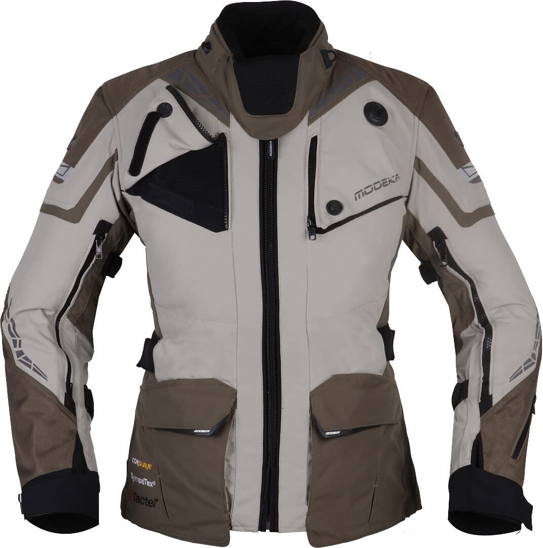 Modeka Panamericana 2 Damen Motorrad Textiljacke, sand/schwarz, 42 von Modeka