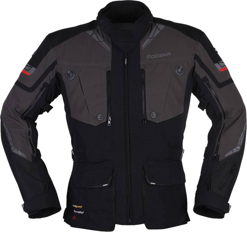 Modeka Panamericana 2 Motorrad Textiljacke Schwarz/Grau Lang 3XL von Modeka