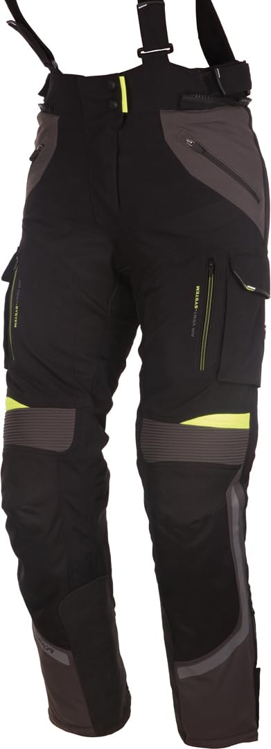 Modeka Panamericana Damen Motorrad Textilhose Schwarz/Neon 38 von Modeka