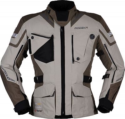 Modeka Panamericana II, Textiljacke wasserdicht - Beige/Braun - 3XL von Modeka