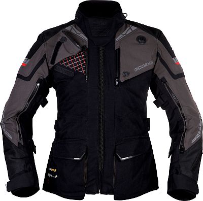 Modeka Panamericana II, Textiljacke wasserdicht Damen - Schwarz/Dunkelgrau - 38 von Modeka