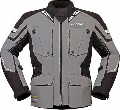 Modeka Panamericana II, Textiljacke wasserdicht - Grau/Schwarz - Kurz XL von Modeka