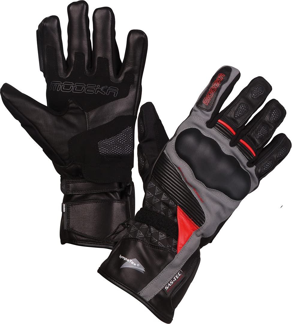 Modeka Panamericana Motorradhandschuhe, schwarz/rot, 10 von Modeka