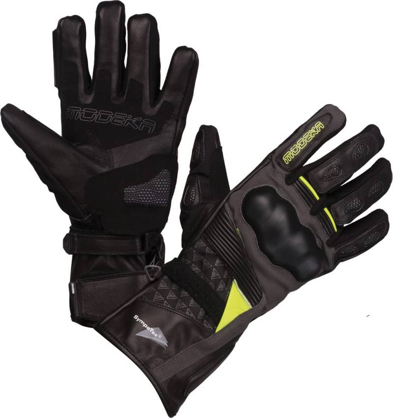 Modeka Panamericana Motorradhandschuhe, schwarz/neon, 9 von Modeka