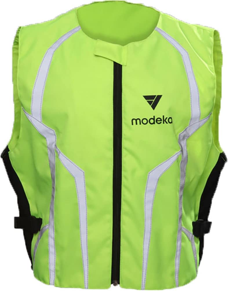 Modeka Sicherheitsweste FAHRSCHULE neongelb reflektierend Aufdruck verdeckbar, XL von Modeka