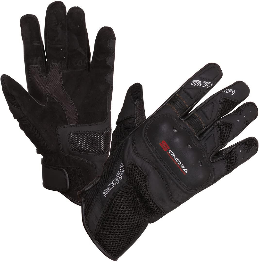 Modeka Sonora Motorrad Handschuhe, schwarz/rot, 10 von Modeka