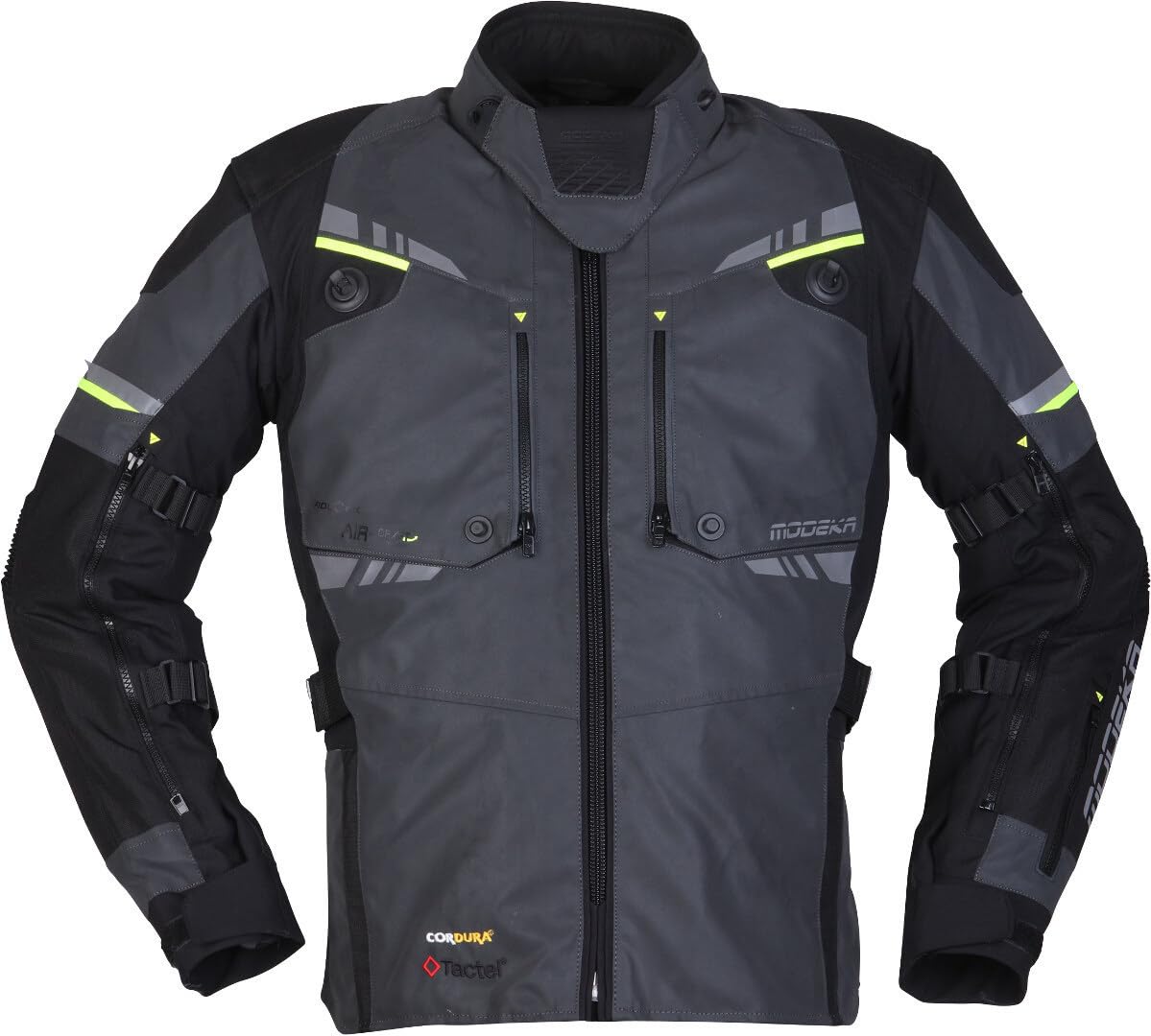 Modeka Taran Flash Motorrad Textiljacke (Black/Grey,L) von Modeka