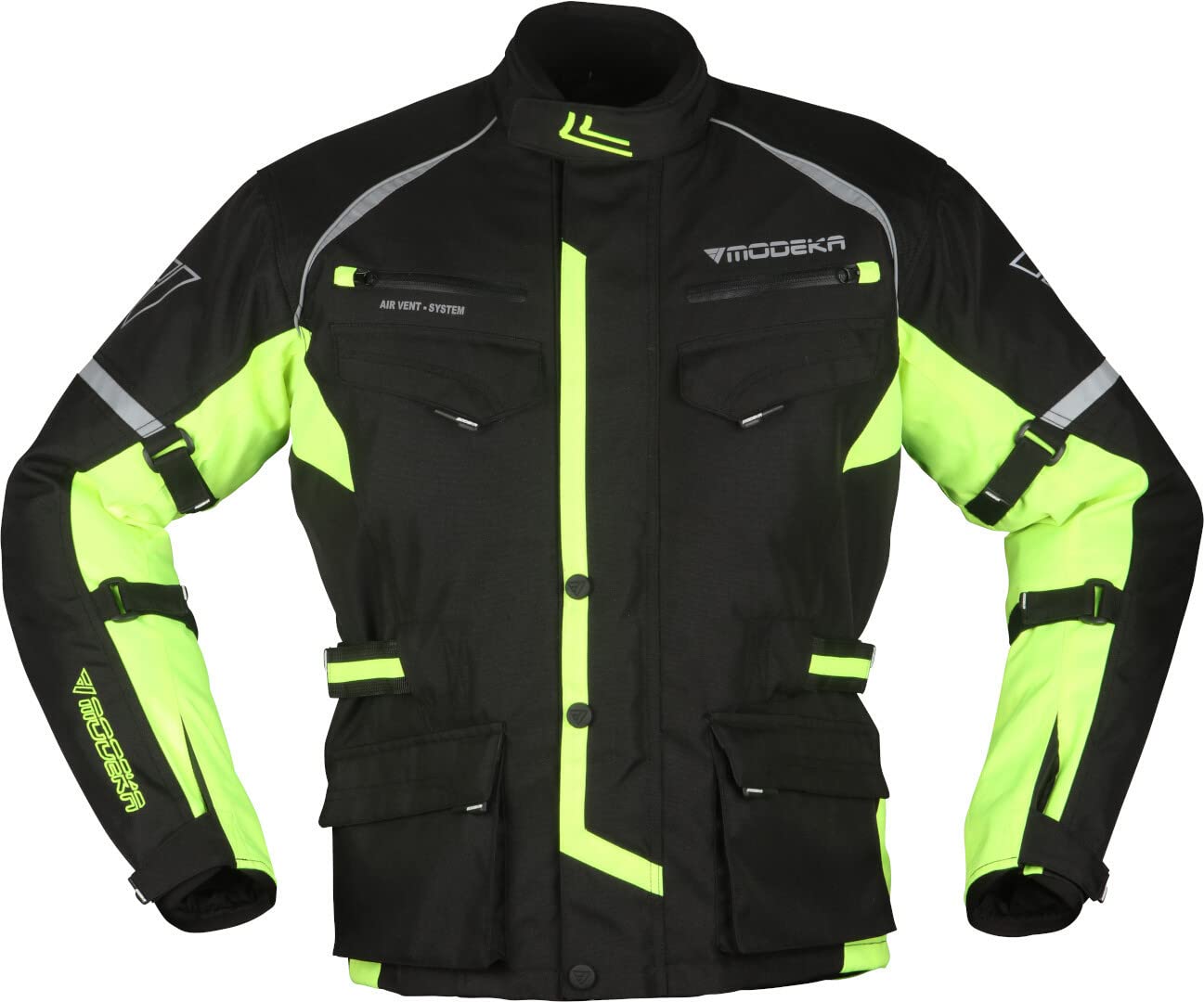 Modeka Tarex Motorrad Textiljacke (Black/Neon,XL) von Modeka