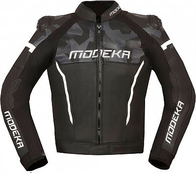 Modeka Valyant, Lederjacke - Schwarz/Grau/Weiß - 54 von Modeka