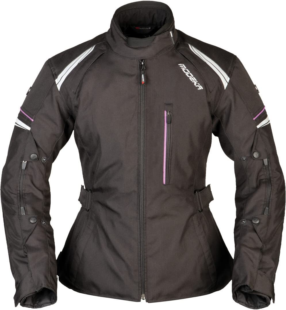 Modeka Violetta Damen Motorrad Textiljacke (Black,36) von Modeka