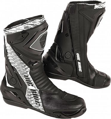 Modeka Yron, Stiefel - Schwarz/Weiß - 42 EU von Modeka