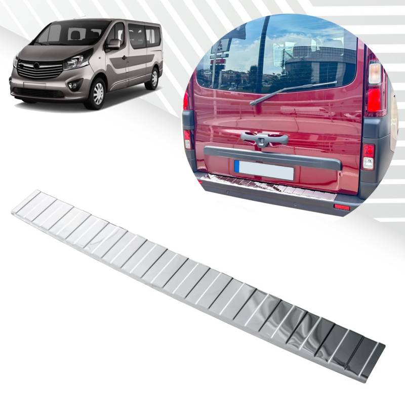 Heckstoßstangenschutz, kompatibel mit Opel Vivaro B | 2014-2019, verchromter Edelstahl von Modifycar