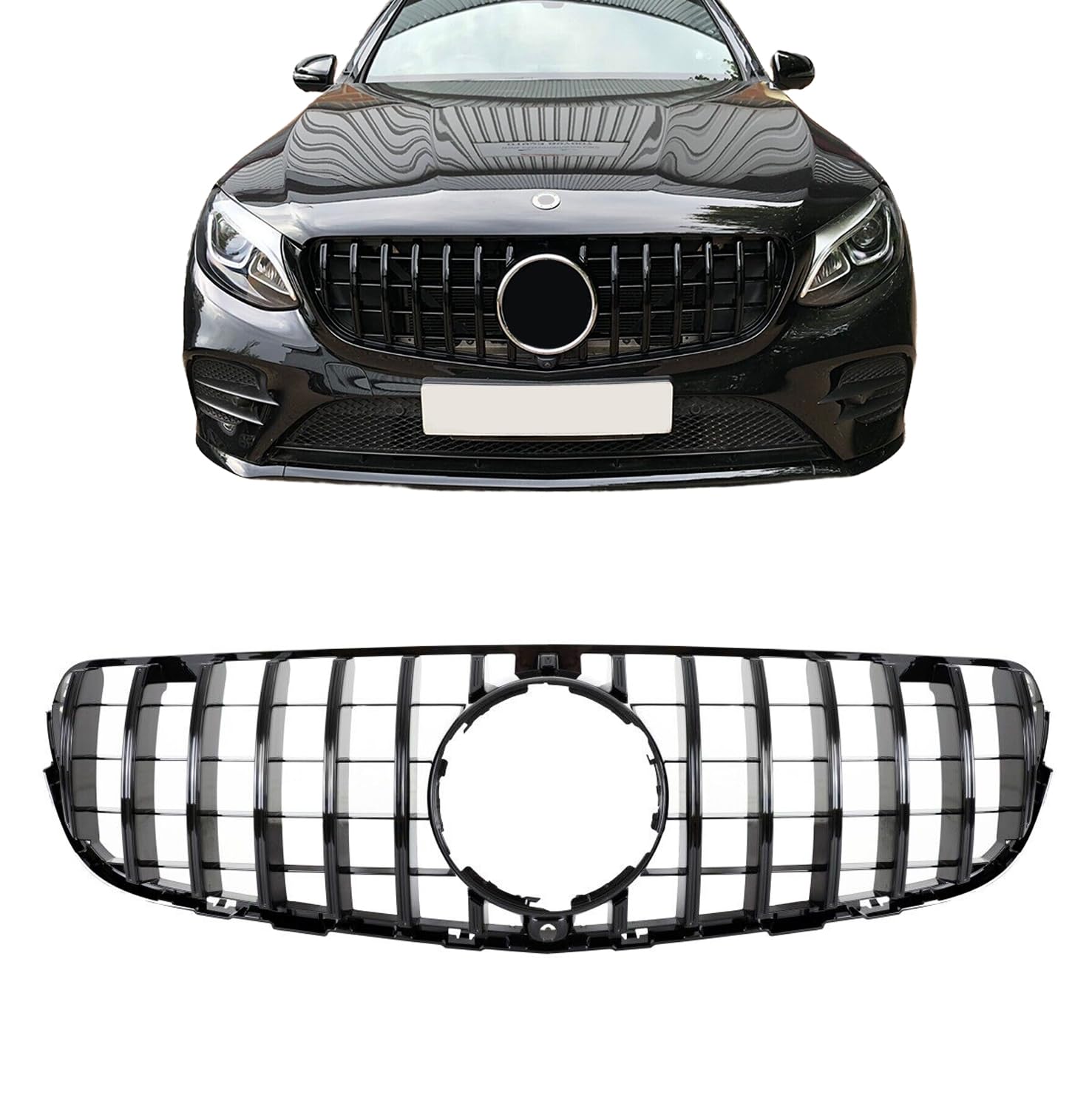 Modifycar Kühlergrill, Schwarz glänzend, Kunststoff, Pkw, Standard, Kühlergrill, 81310031, für Mercedes-Benz GLC/GLC Coupe X253 2015-2019 (ohne C63 AMG) von Modifycar