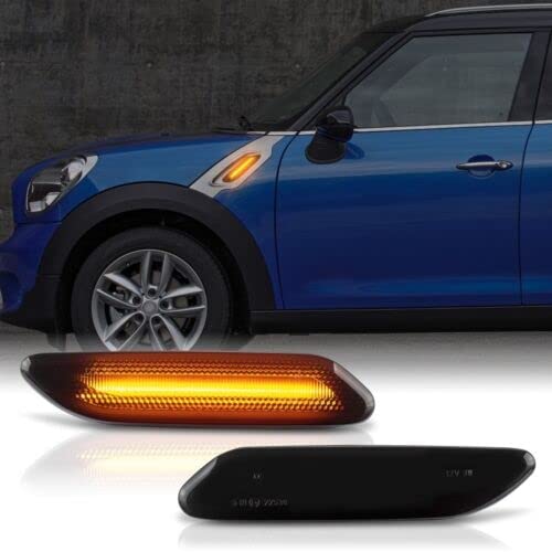 Modifycar LED-Seitenblinker passend für Mini | Countyman | R60 | 2010-2016 | PACEMAN | R61 | 2012-2016 Signallicht Blinker Canbus SMD Deckenleuchte rauchgrau von Modifycar