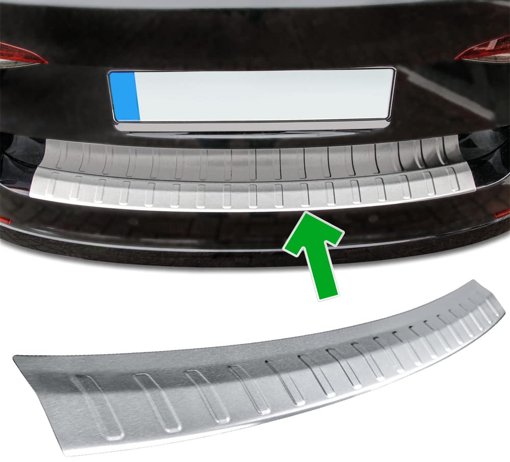 Stoßstangenschutz hinten, passend für Skoda Octavia IV 4 Kombi | ab 2020+ Edelstahl matt Schutz für Ladekantenschutz von Modifycar