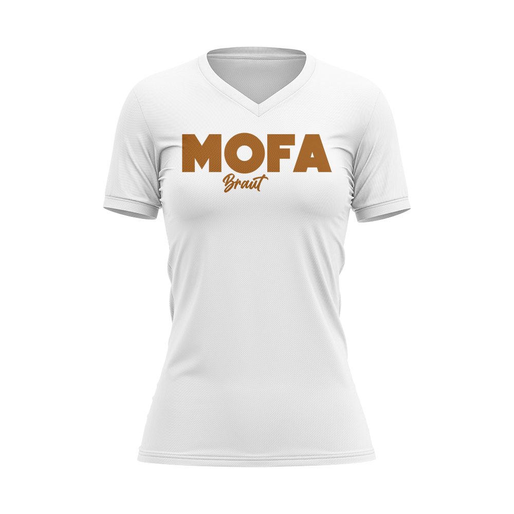 Damen T-Shirt mit Druck "MOFA Braut" von Mofalegends