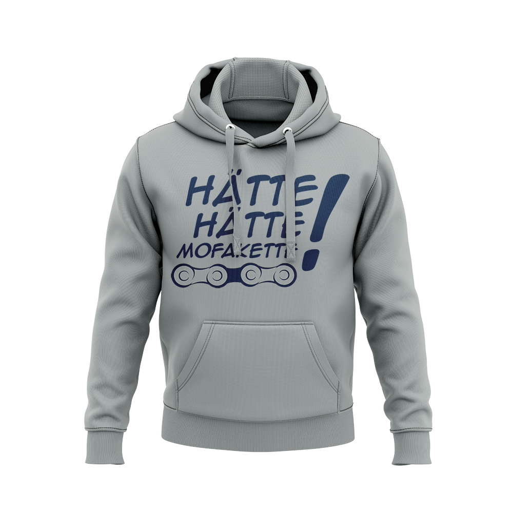 Hoodie in verschiedenen Farben mit Aufdruck "Hätte Hätte Mofakette" von Mofalegends