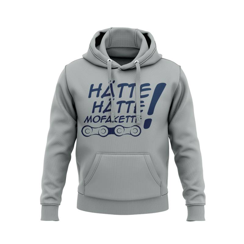 Hoodie in verschiedenen Farben mit Aufdruck "Hätte Hätte Mofakette" von Mofalegends