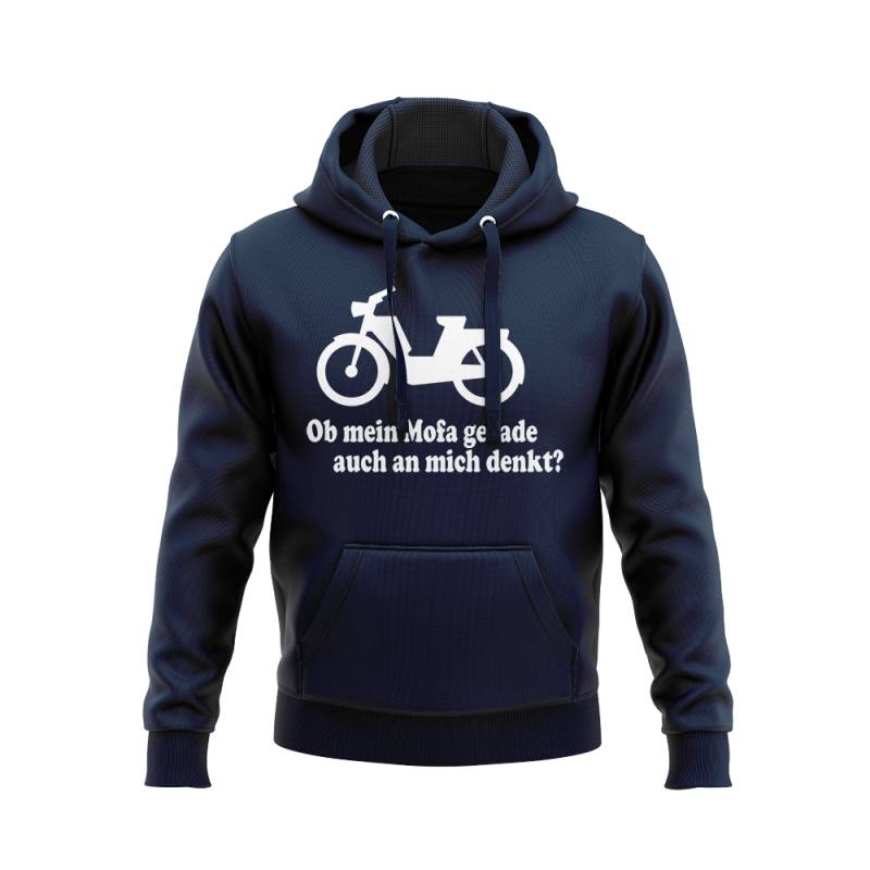 Hoodie in verschiedenen Farben mit Aufdruck "Ob mein Mofa gerade auch an mich... von Mofalegends