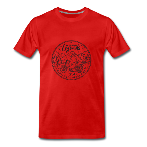 Mofa Legends T-Shirt in rot mit schwarzen Druck von Mofalegends