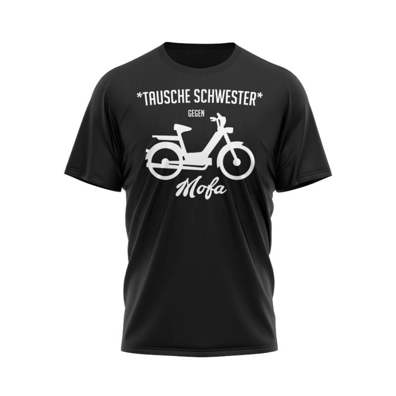 Tausche Schwester gegen Mofa Logo T-Shirt von Mofalegends