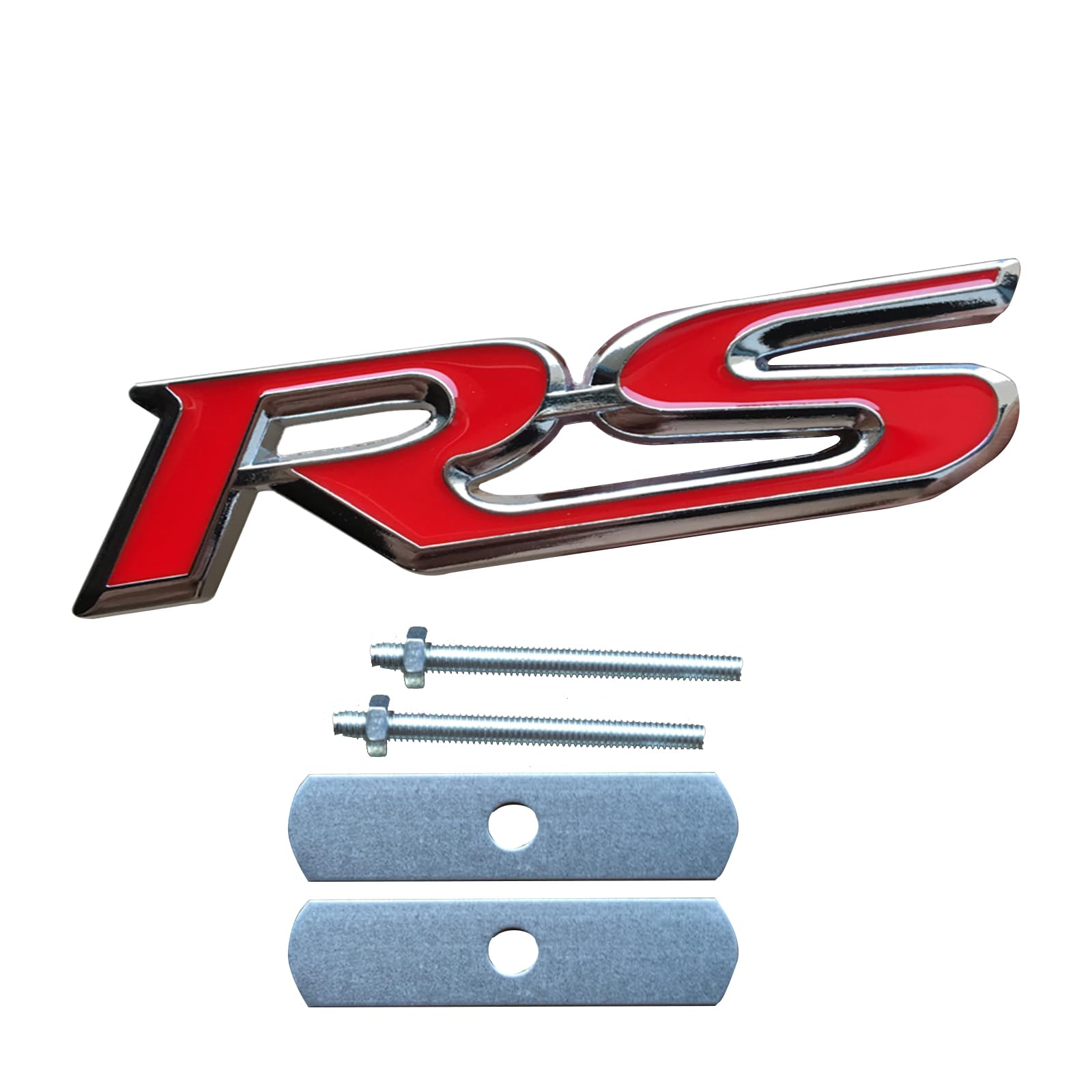 Auto Emblem Aufkleber für Audi A1 A3 RS3 A4 A5 A6 A7 RS7 A8 Q3 Q5 Q7 R8,3D Autoaufkleber Kofferraum-Logo-Aufkleber Auto-Logo-Aufkleber,Frontgrill-Abzeichen,Heckklappen Buchstaben RS Emblem von Mohialet