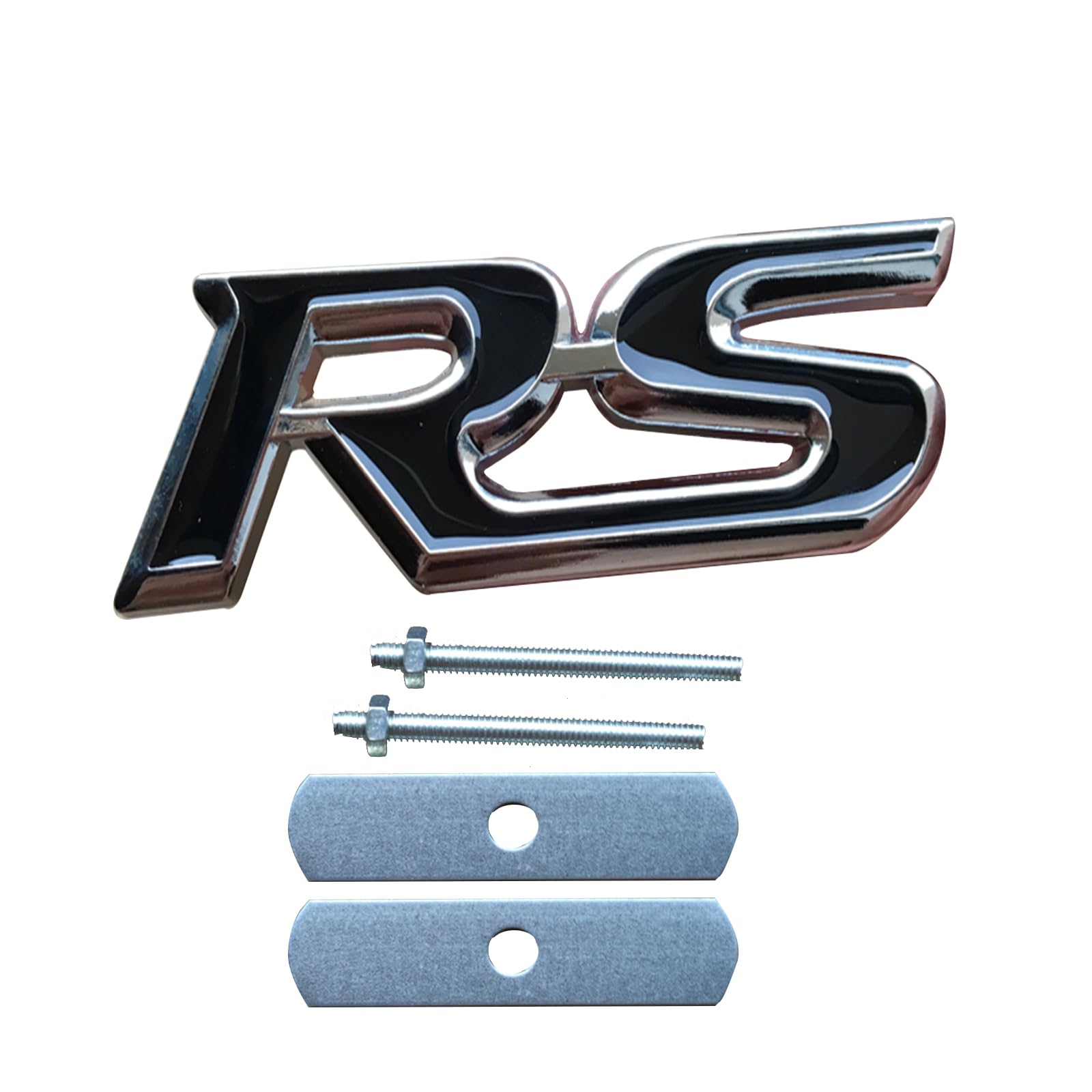 Auto Emblem Aufkleber für Audi A1 A3 RS3 A4 A5 A6 A7 RS7 A8 Q3 Q5 Q7 R8,3D Autoaufkleber Kofferraum-Logo-Aufkleber Auto-Logo-Aufkleber,Frontgrill-Abzeichen,Heckklappen Buchstaben RS Emblem von Mohialet