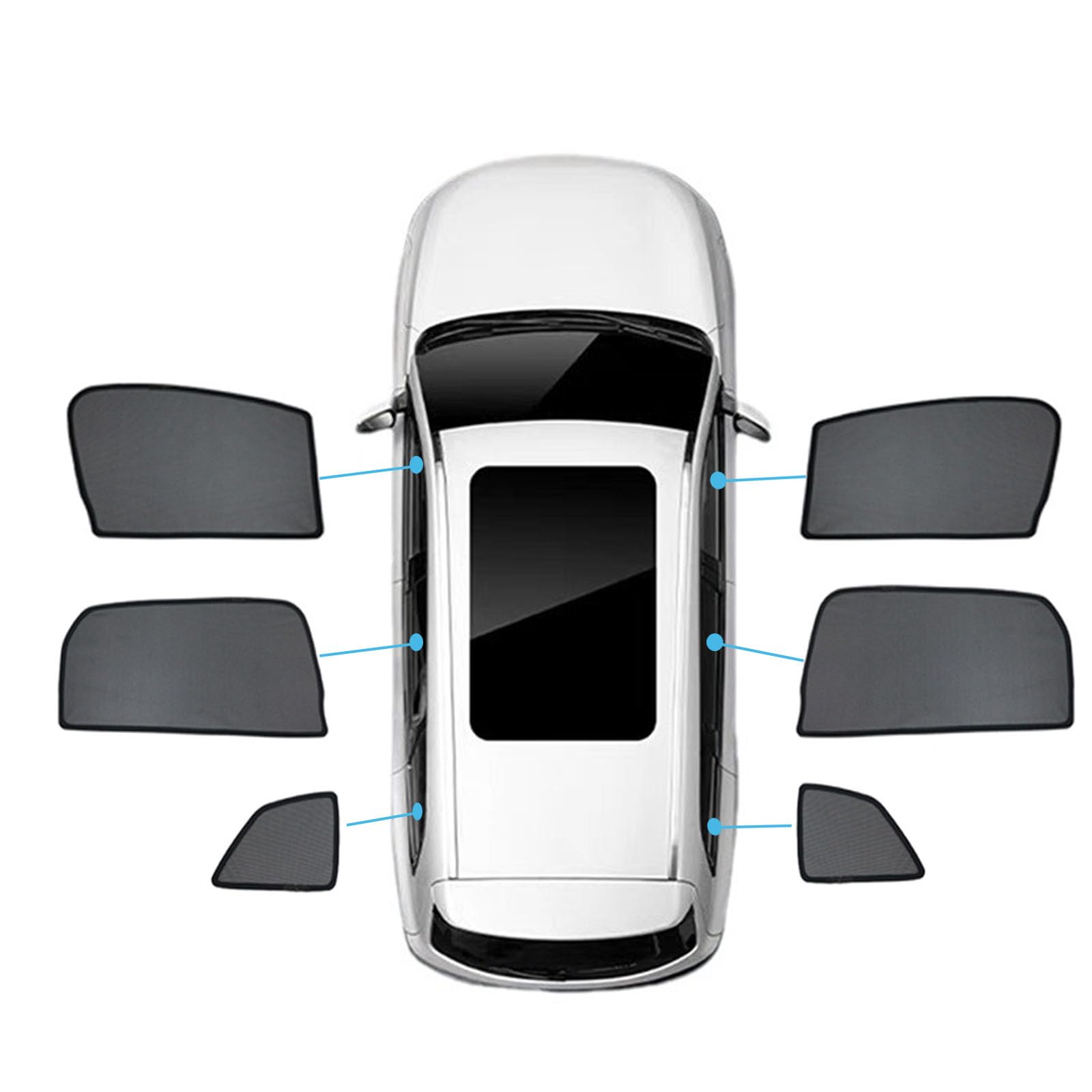 für Toyota Sienna 2021- Auto Sonnenschutz Vorhang Fenster Vorhang Magnetisch,Gardinen Seitenscheibe für UV-Schutz, Verdunkelung,Seitenscheibe Atmungsaktives Staubschutz Sonnenblende ZubehöR von Mohialet