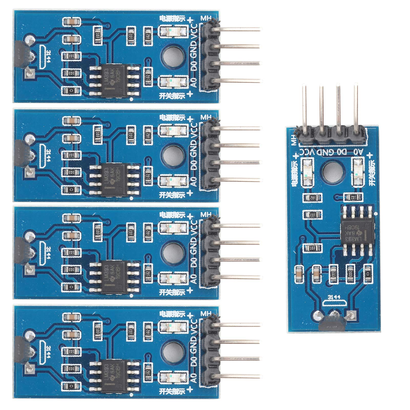 Hall-Effekt-Magnetsensormodul, 3144E Hall-Effekt-Sensor, Schaltergeschwindigkeitszählsensormodul Magnetdetektor 3,3–5 V, zur Messung der Motorgeschwindigkeit, Positionserkennung Usw. Verwendet werden von Mokernali