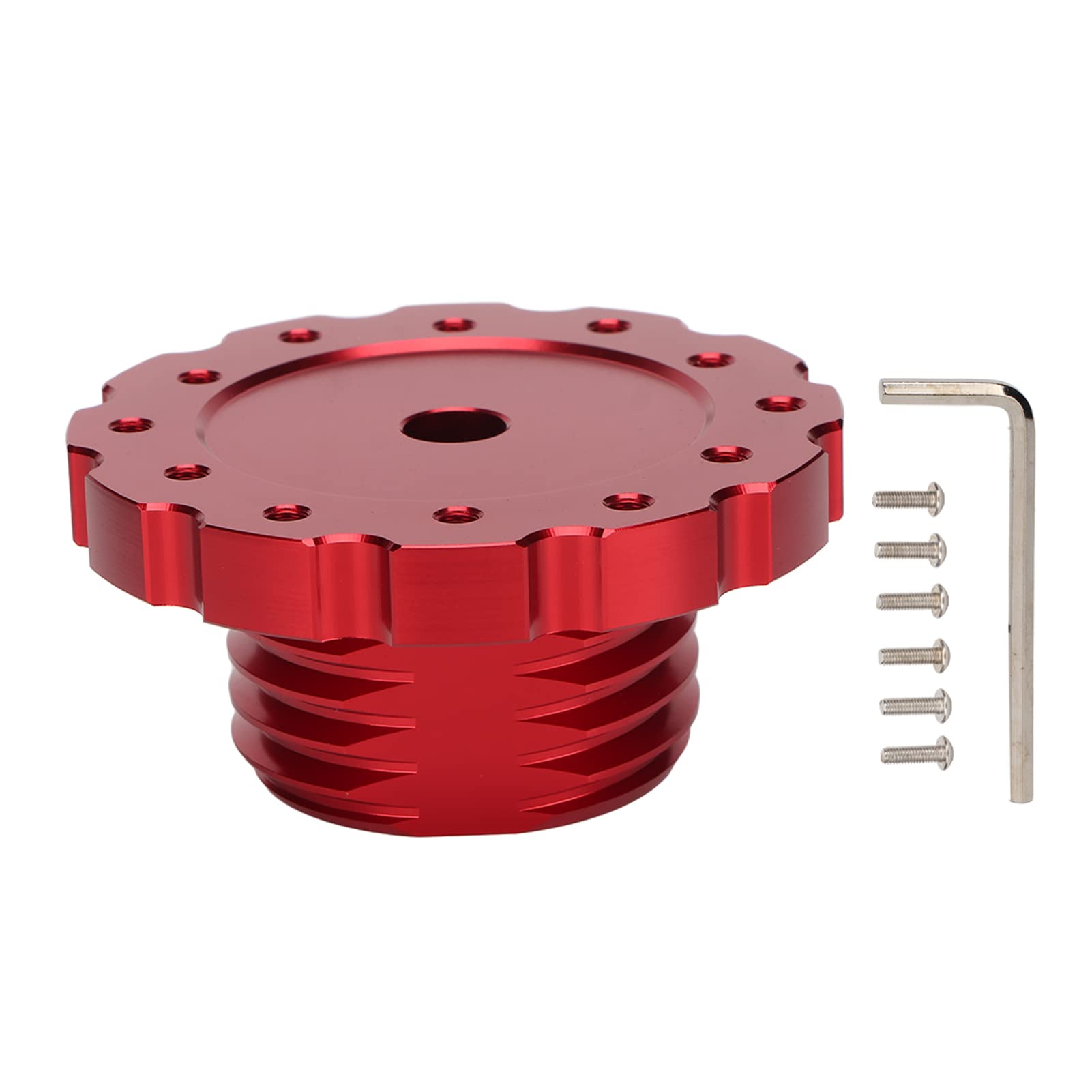 Lenkrad-Adapterplatte, Gaming-Lenkrad-Adapter, professioneller Aluminium-Lenkrad-Adapter für T300 T500 TS PC TS XW (Rot) von Mokernali