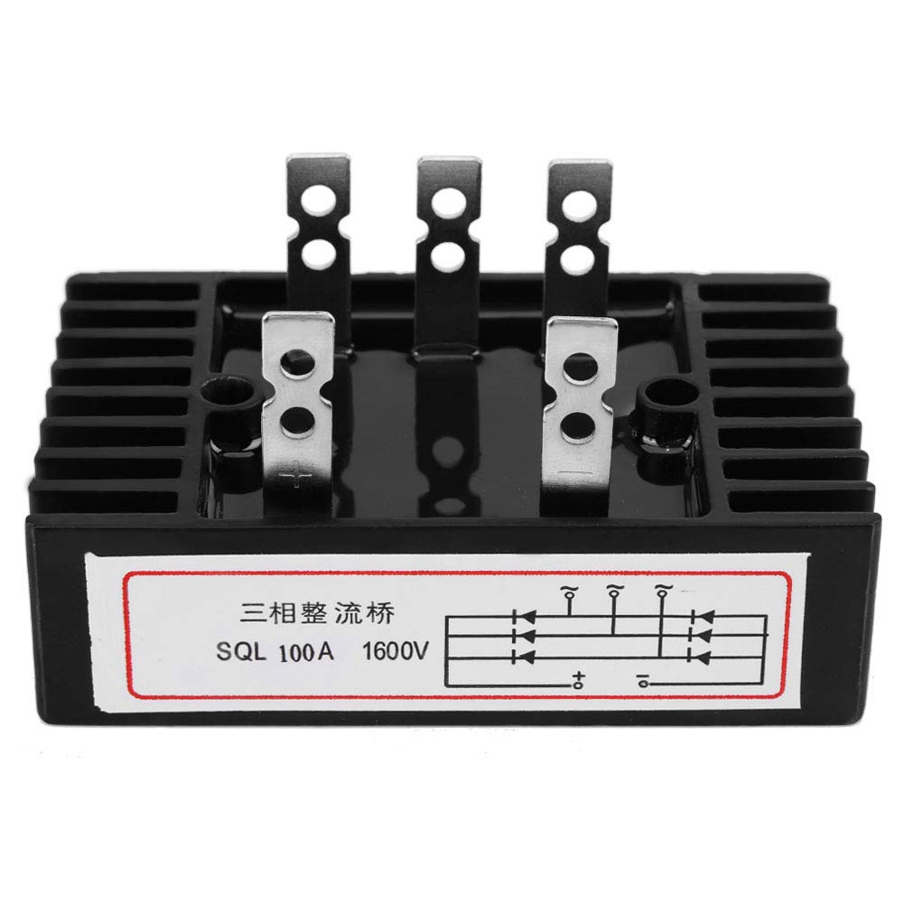 SQL100A 3 Phase Bridge Gleichrichter, 1600 V 3-Phasen-Brückengleichrichter, Diodenmodul 100A, 5 Klemmen, Dreiphasen-Diodenbrückengleichrichter AC zu DC von Mokernali